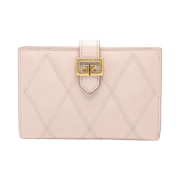 GIVENCHY Leather Wallet Women's Light Pink