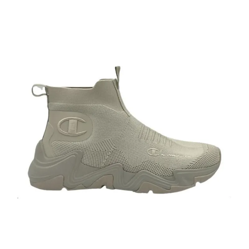 Champion Hyper C Raw Cushioning Wear Resistant High Top Casual Shoes Men's Beige-1