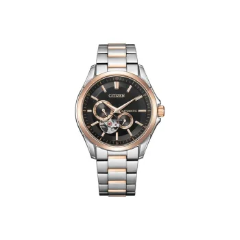 CITIZEN Automatic/Manual Mechanical Movement Stainless Steel Strap Watch 38.9mm Unisex Black Dial NP101477E