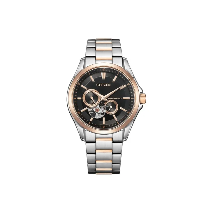 CITIZEN Automatic/Manual Mechanical Movement Stainless Steel Strap Watch 38.9mm Unisex Black Dial NP101477E-0