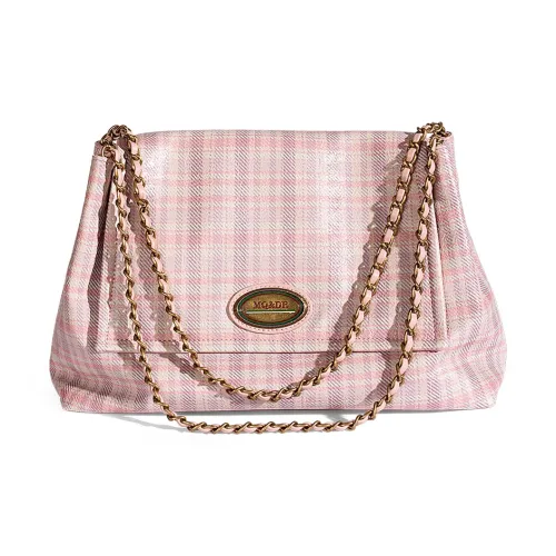 MQ&DR Shoulder Bags Pink Purple Plaid