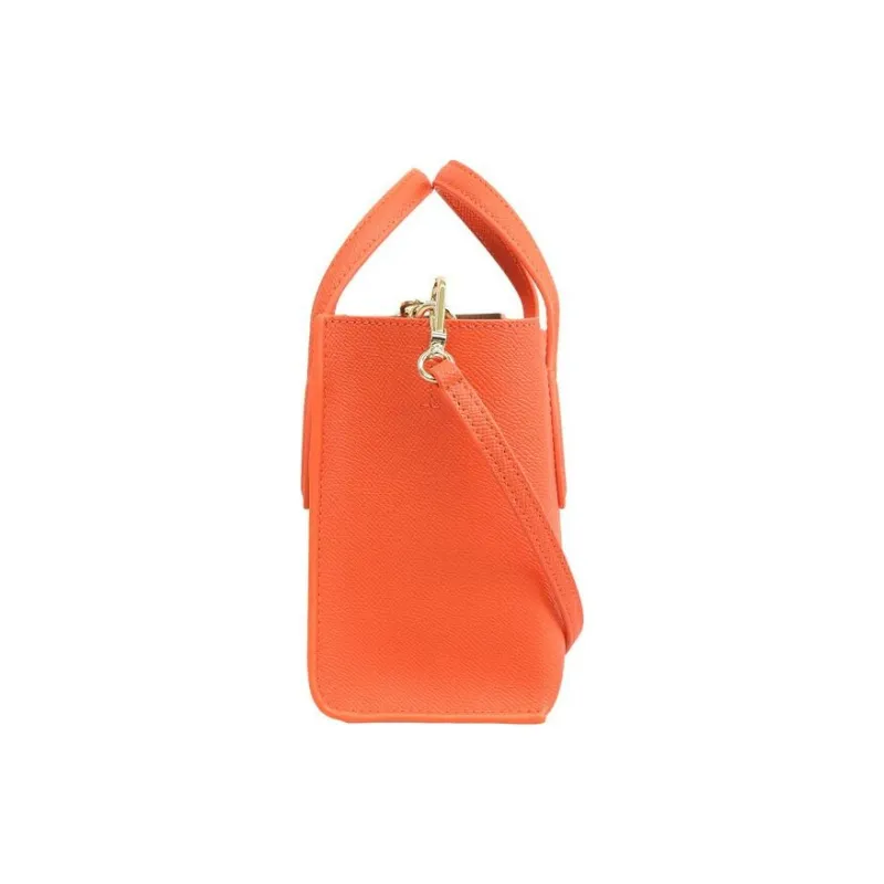 Furla Leather Tote Bag, Shopping Bag, Shoulder Bag, Handbag Mini Women's Orange-2