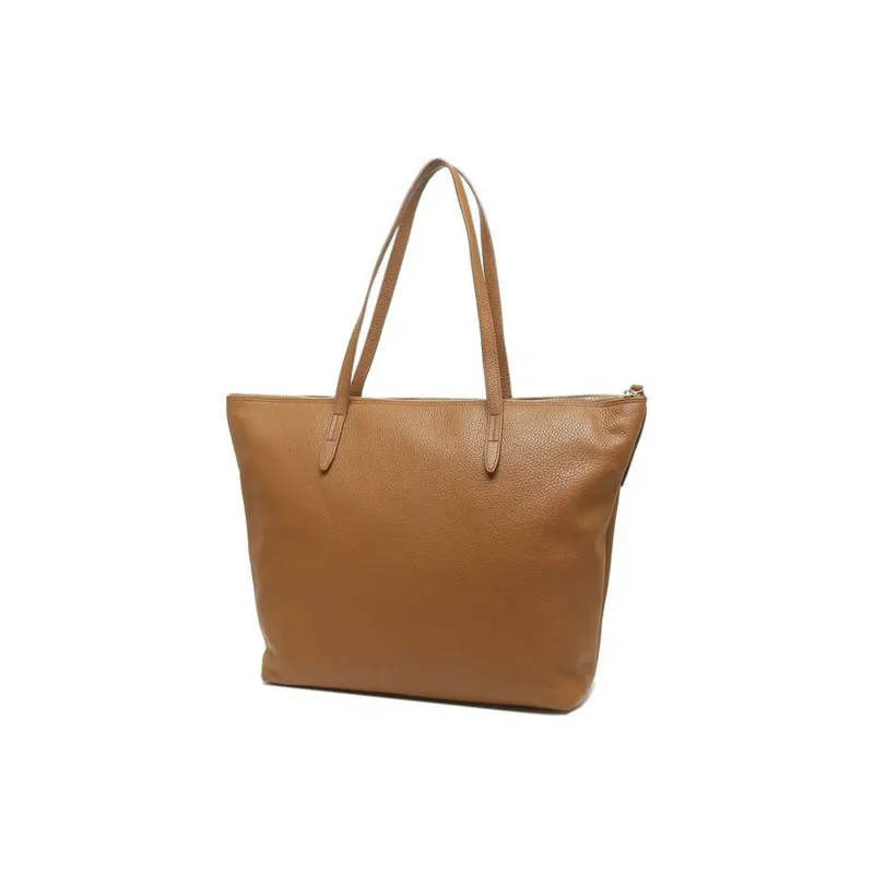 Furla Leather Tote Bag Shopping Bag Handbag Women's Red Brown-3
