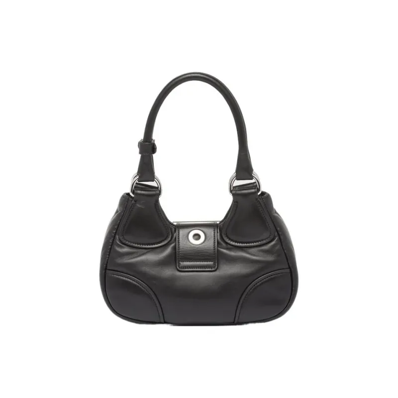 PRADA Moon Padded Nappa Leather Bag Black-2