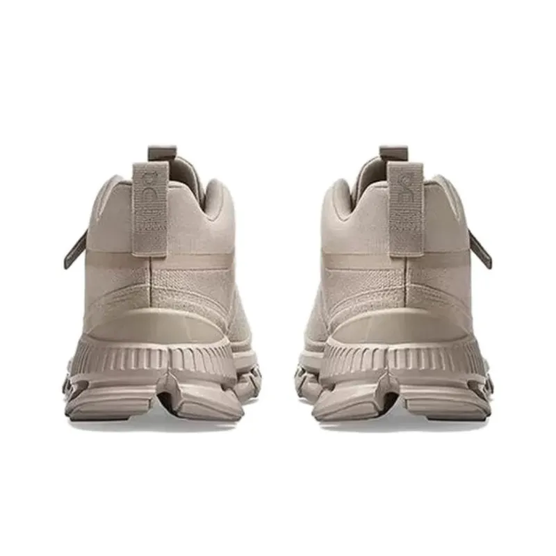 On Cloud Hi Abrasion Resistant Low Top Running Shoes Women's Beige-3