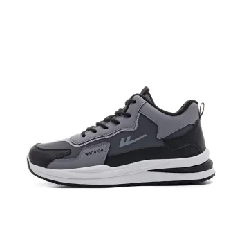 Warrior Warrior Thickened And Fleece Lined Padded Shoes Lightweight Low Top Casual Shoes Men's Black