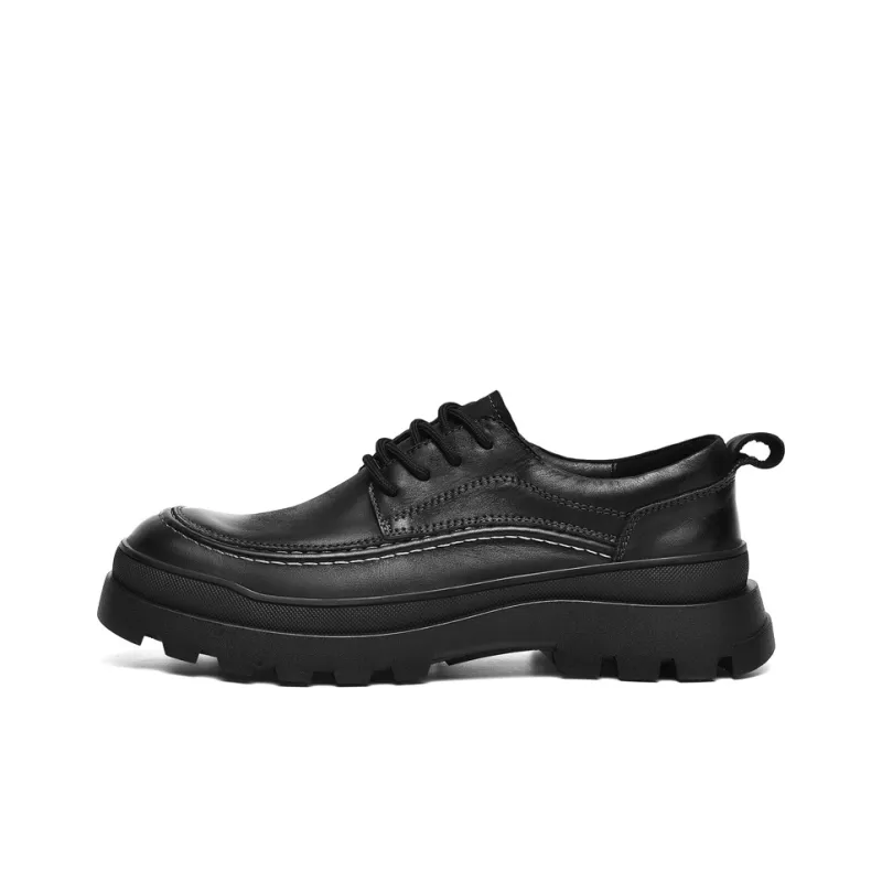 Laoks Men's Casual Shoes Men Low Top Black, Brown-6