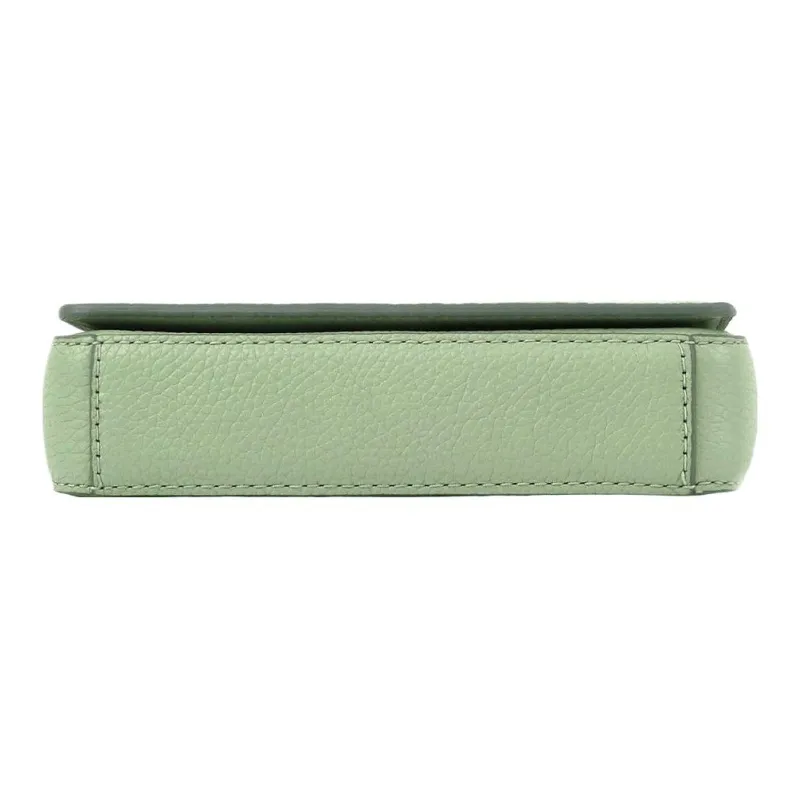 MARC JACOBS Leather Small Square Bag, Crossbody Bag, Shoulder Bag Women's Mint-3