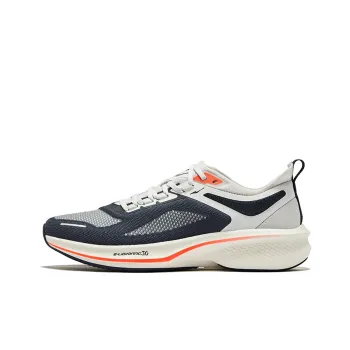 Erke Lightning 3.0 Cushioning Rebound Wear Resistant Low Top Running Shoes Men's Gray Ink Blue Elk White
