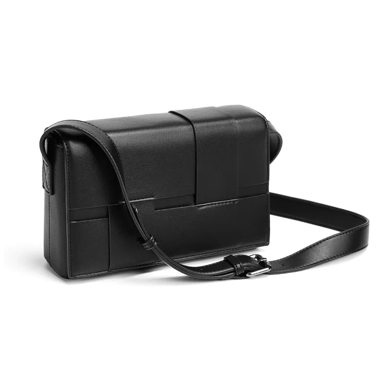 Yawei Kuroda PU Crossbody Bags Unisex Black-3