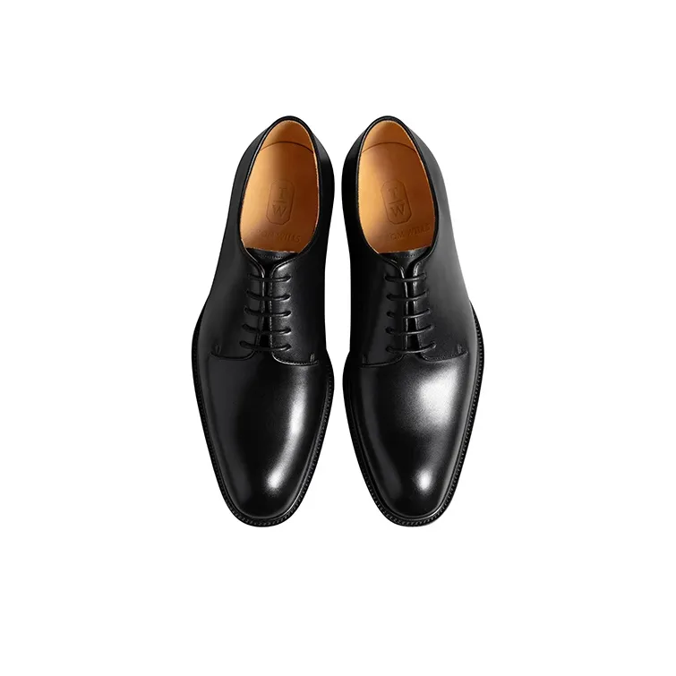 THOM WILLS British Business Calfskin Derby Shoes Dress Shoes Men's Black-2