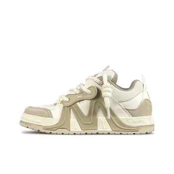 TOFAVE Puffy Shoes Low Top Skateboard Shoes Unisex Milk Oat