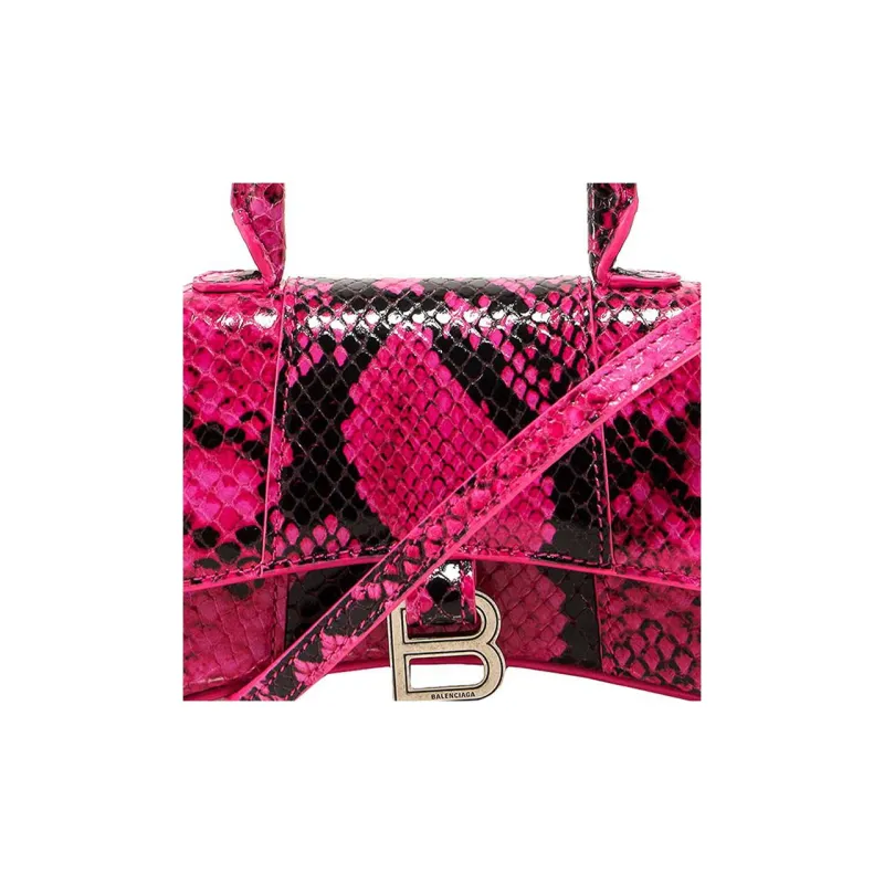 Balenciaga Hourglass Calfskin Hourglass Bag, Shoulder Bag, Crossbody Bag, Handbag Mini Women's Pink-3