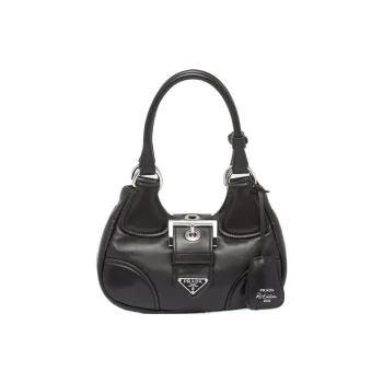 PRADA Moon Padded Nappa Leather Bag Black