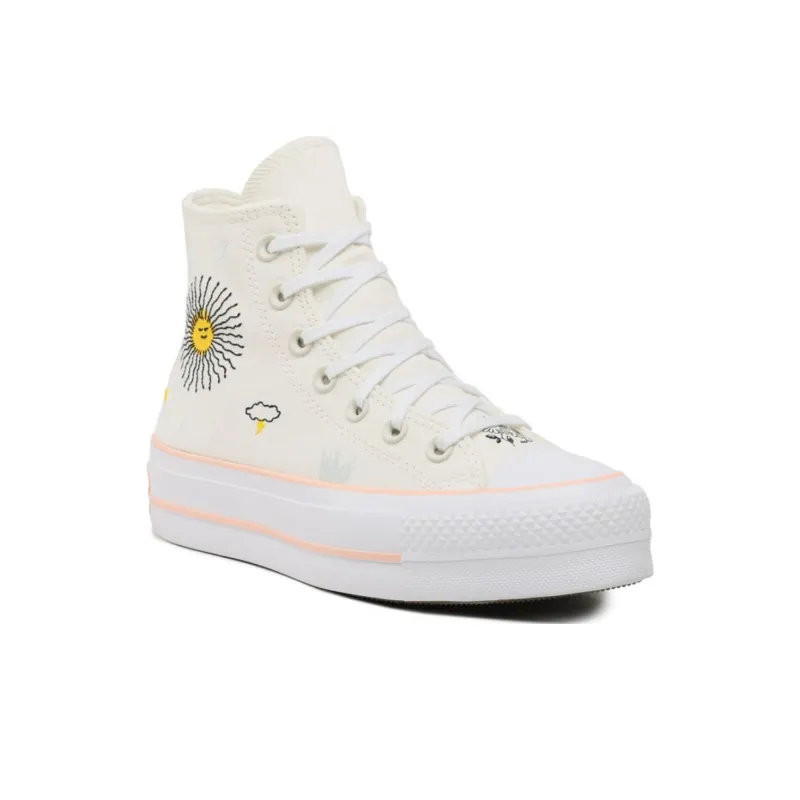 Converse Chuck Taylor All Star Lift Hi Shoes 'Floral Embroidery' Women's-2