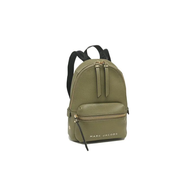 MARC JACOBS Leather Backpack Women's Martini Olive-1