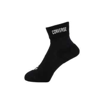 Converse Mid-Calf Socks Unisex 1 Pack Black White