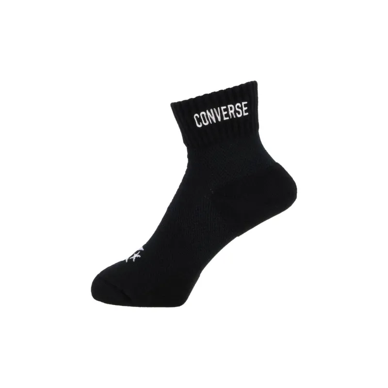 Converse Mid-Calf Socks Unisex 1 Pack Black White-0