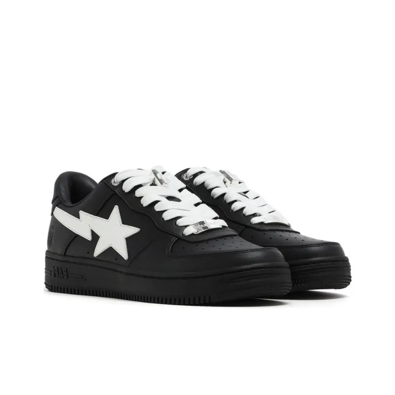 A BATHING APE STA Cushioning Low Top Skateboard Shoes Unisex Black-2