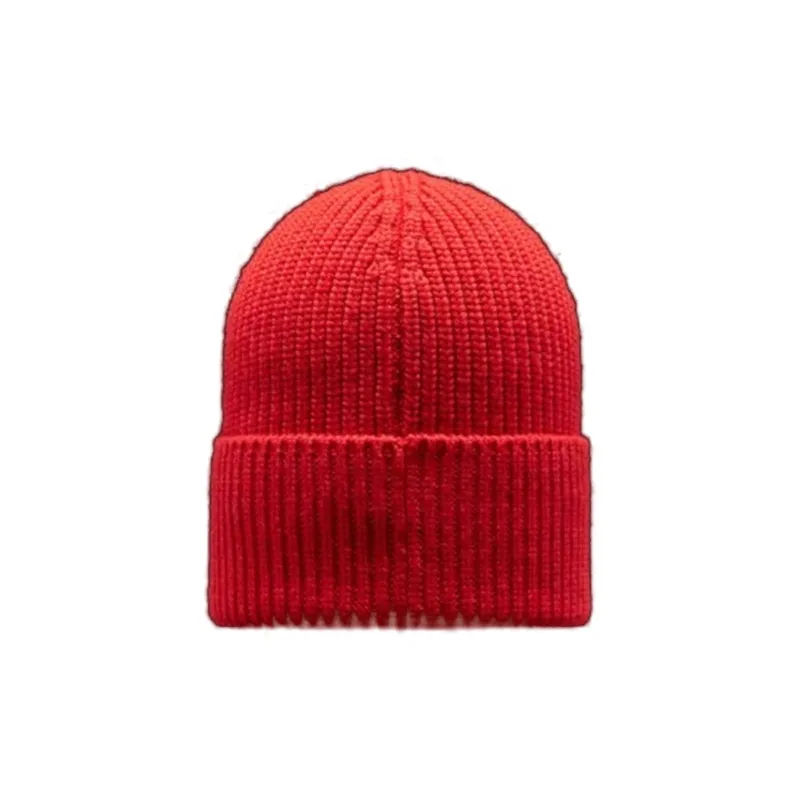 Moncler Polyester Virgin Wool Beanies Women's Red-1