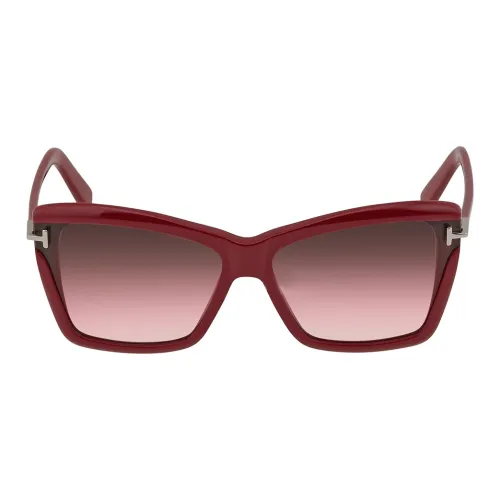 TOM FORD Plastic Irregular Shape Sunglasses Women's Red