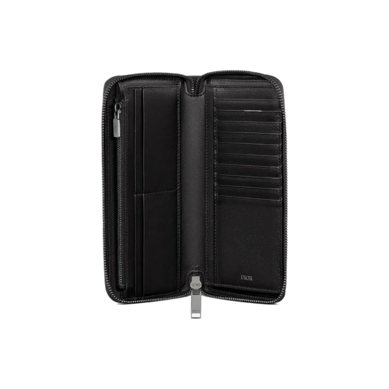 DIOR Oblique Jacquard Wallet Men's Black-3