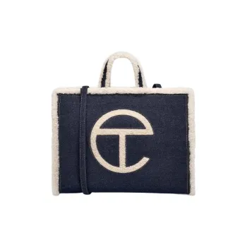 UGG Fabric Tote Bag, Shopping Bag, Handbag Large Size Women's Denim Blue