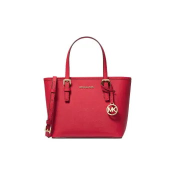 MICHAEL KORS Jet Set Leather Tote Bag, Shopping Bag, Handbag, Shoulder Bag Women's Red