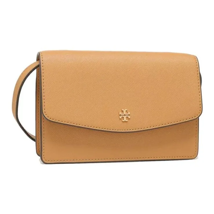 TORY BURCH Leather Shoulder Bag, Crossbody Bag Mini Women's Beige-1