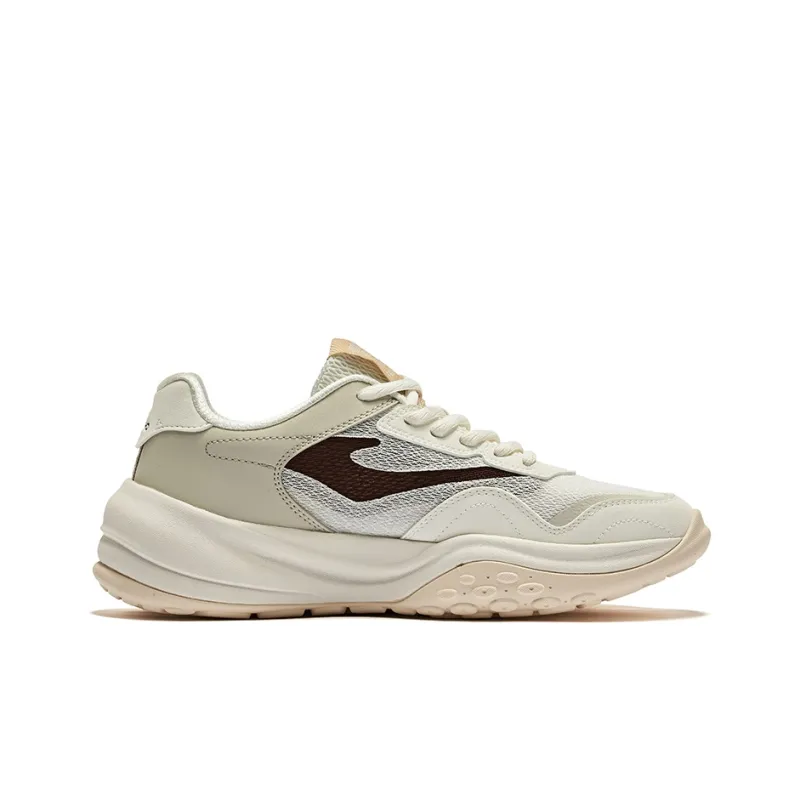 Erke Cheese Cushioning, Wear Resistant Low Top Casual Shoes Men's Microcrystal White Pumice Gray-1