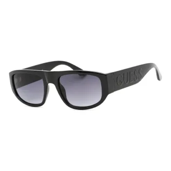 GUESS Plastic Rectangular Sunglasses Men's Black