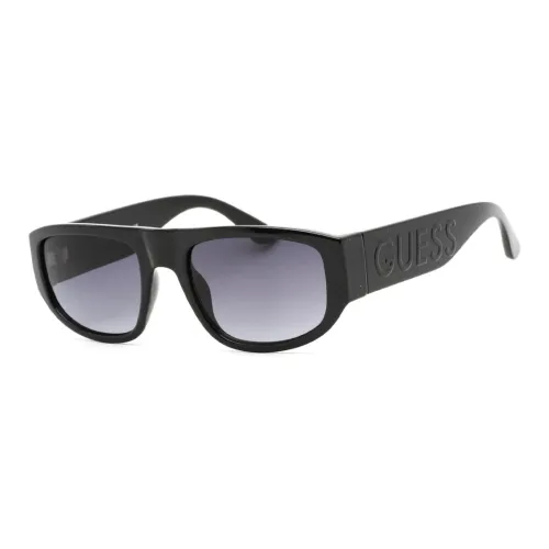 GUESS Plastic Rectangular Sunglasses Men's Black
