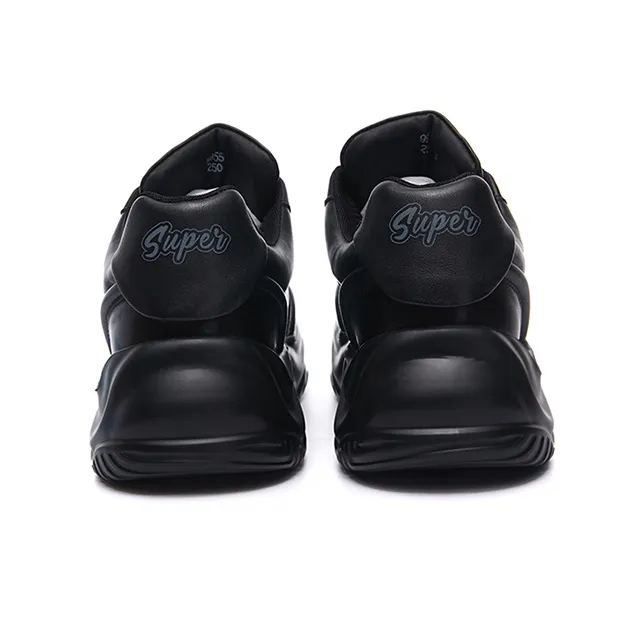 SHERIDan Wear Resistant Lightweight Height Increasing Low Top Casual Shoes Men's Black-5