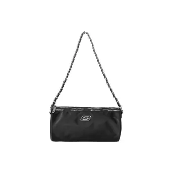 Skechers LeSportsac Poetry Joint Fabric Cylinder Bag Shoulder Bag Small Size Unisex Dark Blue Black