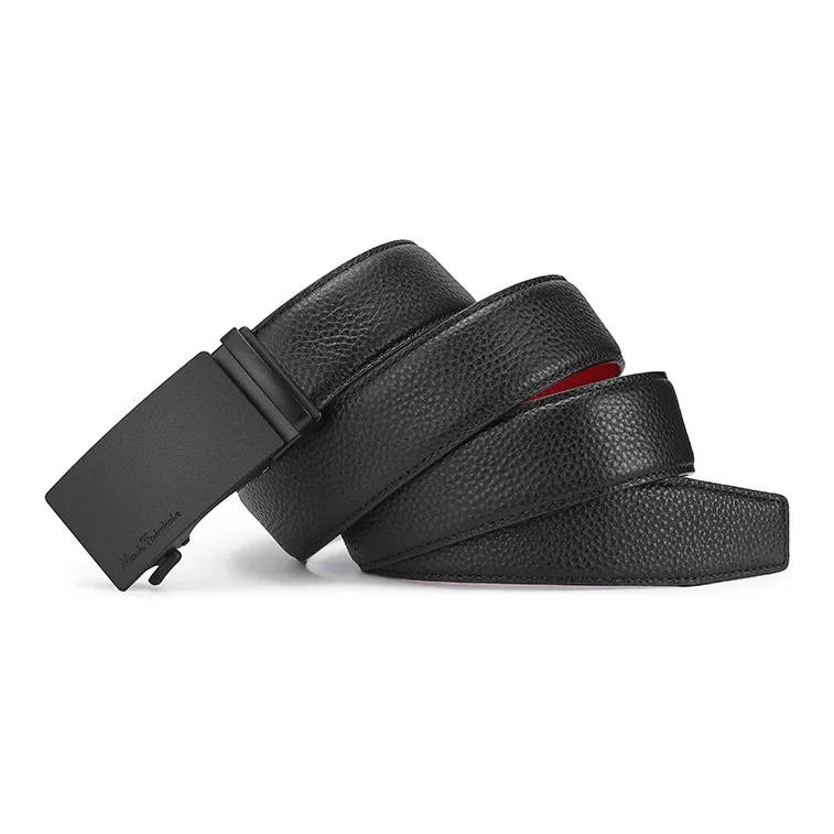 FAIRWHALE Zodiac Year Automatic Buckle Top Grain Cow Leather Genuine Leather Leather Belts Men's Width 3.5CM-1