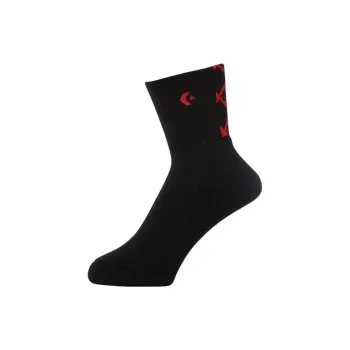 Converse Mid-Calf Socks Unisex 1 Pack Black Red