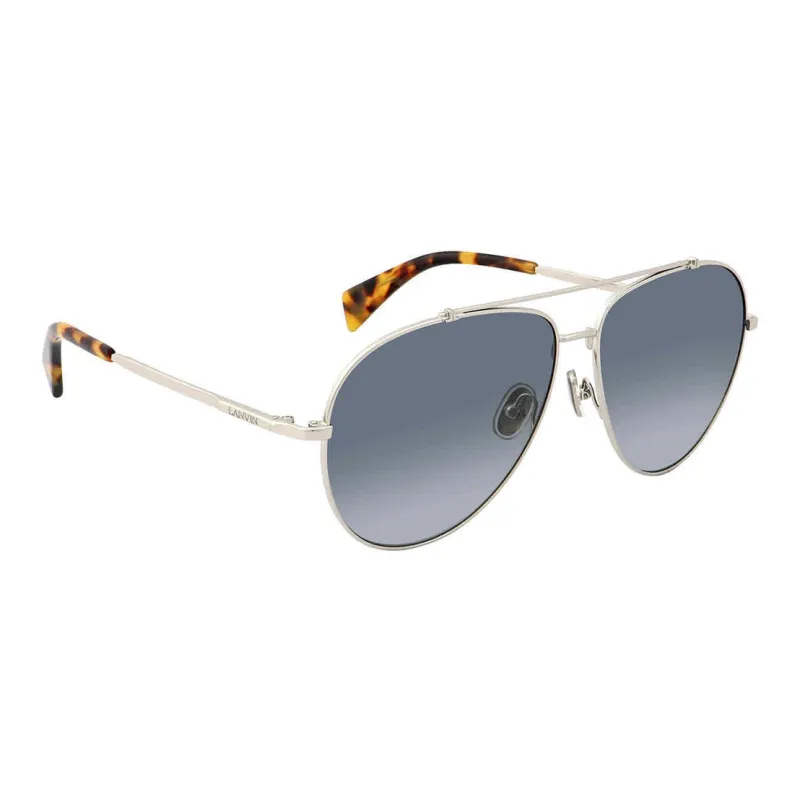 Lanvin Metal Aviator Sunglasses Unisex Silver-1