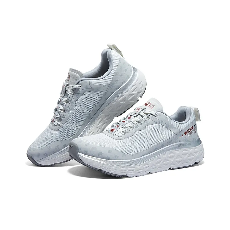 Skechers Cushioned Wear Resistant Breathable Low Top Casual Running Shoes Men's Gray-3