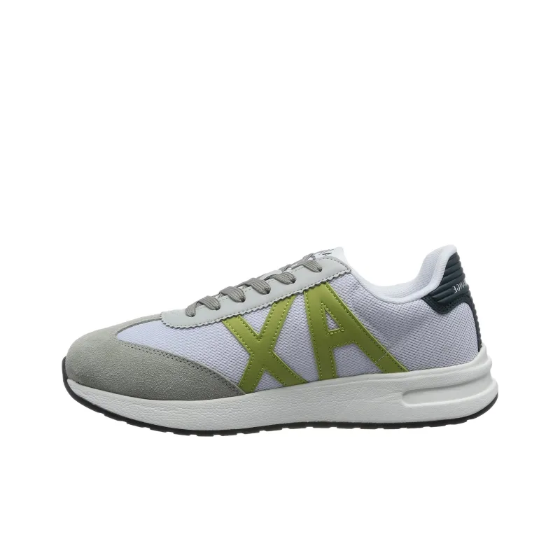 EMPORIO ARMANI Abrasion Resistant Low Top Casual Shoes Men's Gray Green-0