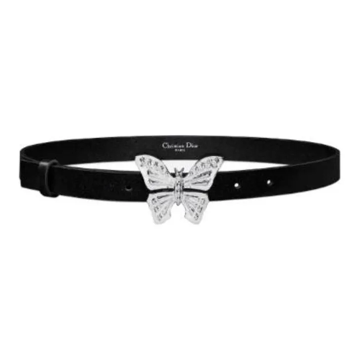 DIOR Butterfly Clasp Ring Women's Black Width: 2CM-1