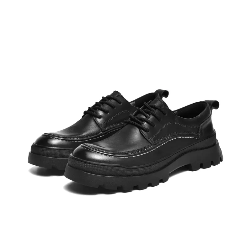 Laoks Men's Casual Shoes Men Low Top Black, Brown-8
