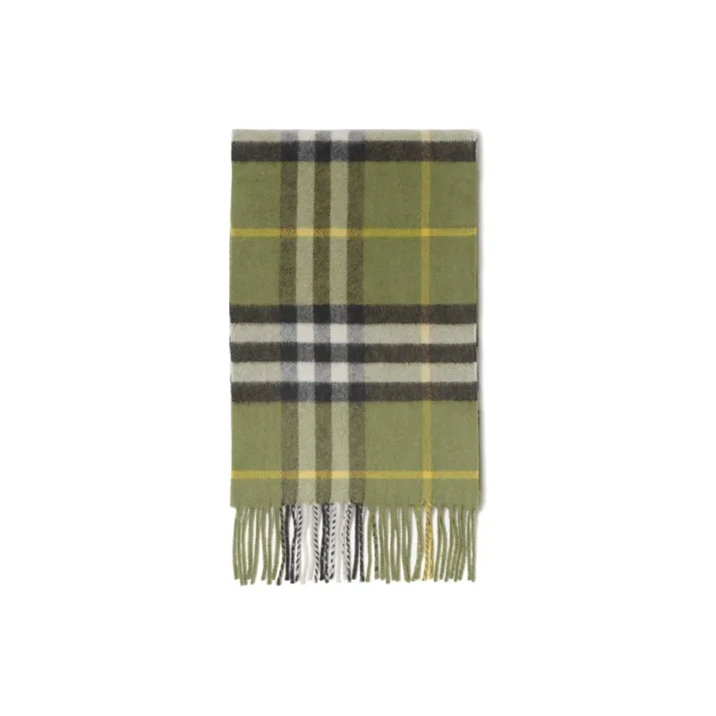 Burberry Check print Fringed Cashmere Scarf-1