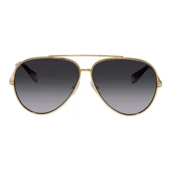 MARC JACOBS Metal Aviator Sunglasses Women's Gold