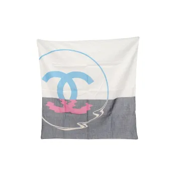 CHANEL Pre-Owned 1986-1988 CC-print Cotton Scarf