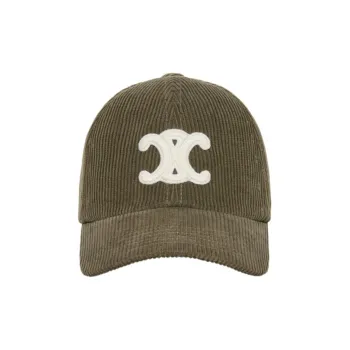 CELINE Cotton Baseball Caps Women's Umber