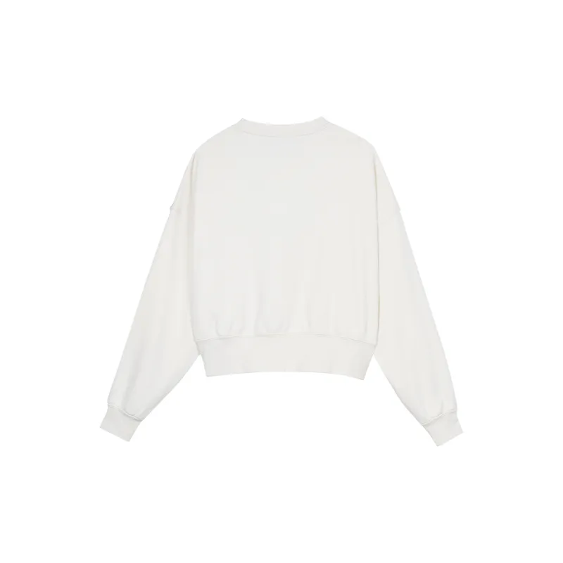 Nike Sportswear Swoosh Logo Embroidered Knit Pullover Hoodie White-1
