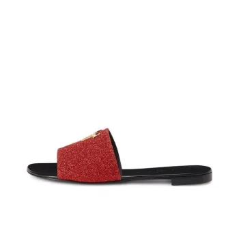 Giuseppe Zanotti Shirley Glitter detail Flat Sandals Women's