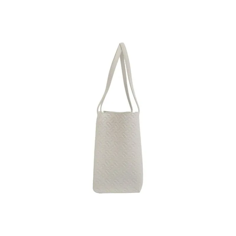 Furla Era Leather Tote Bag, Shopping Bag, Handbag Women's Light Gray-2