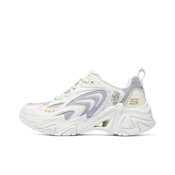 Skechers Stamina V3 Cushioning Anti Slip Wear Resistant Breathability Low Top Casual Shoes Women's White Purple