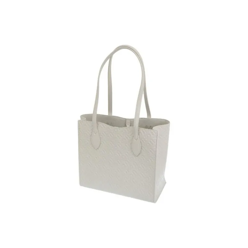 Furla Era Leather Tote Bag, Shopping Bag, Handbag Women's Light Gray-3